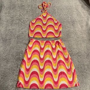 SHEIN top and skirt set